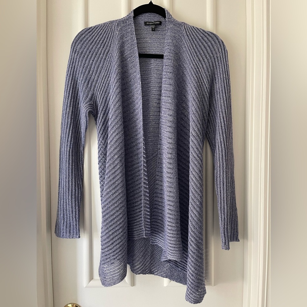 Eileen Fisher Heathered Blue Cardigan